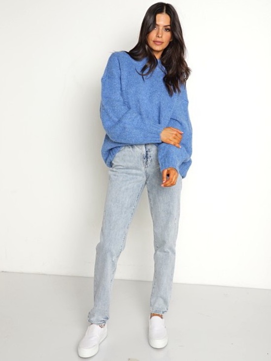 Anthropologie Sweaters - ANTHRO PISTOLA Carlen Mock Neck Sweater Blue S